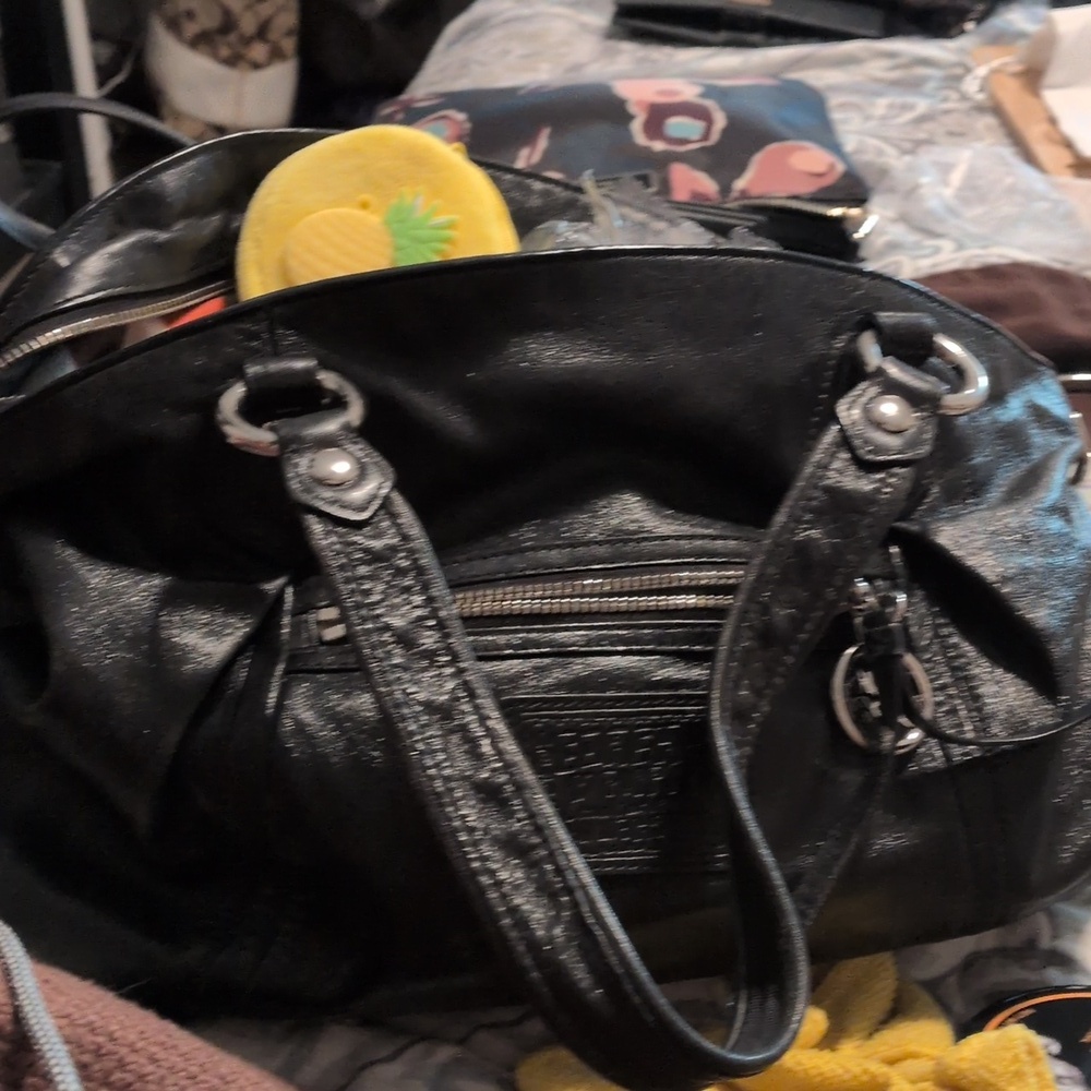 Coach Black Legacy Poppy Leather Shoulder/Crossbody Bag